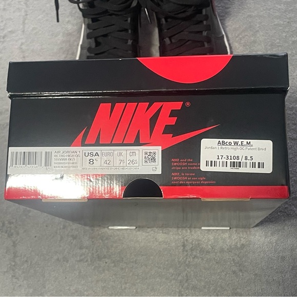 Jordan 1 Retro High OG Patent Bred size 8.5 men - Picture 16 of 16